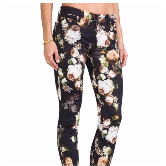 7 For All Mankind Floral Skinny Pants – Size 28 - Picture 1 of 12